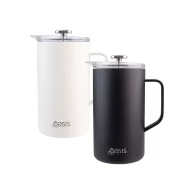 Oasis 1L Stainless Steel Insulated Coffee Plunger