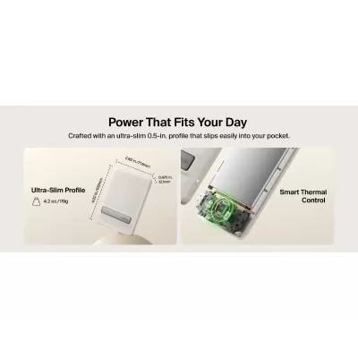 Belkin BoostCharge Qi2 Slim 5000mAh Magnetic Power Bank