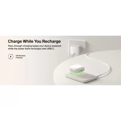 Belkin BoostCharge Qi2 Slim 5000mAh Magnetic Power Bank
