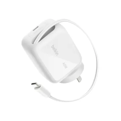 Belkin UltraCharge 45W Retractable GaN Wall Charger