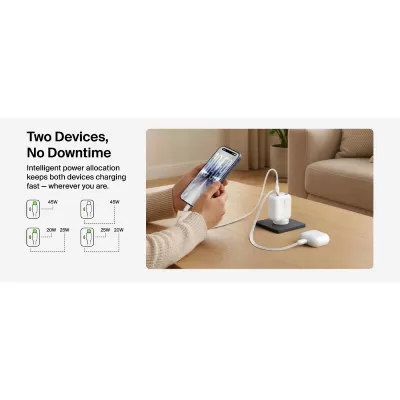 Belkin UltraCharge 45W Retractable GaN Wall Charger