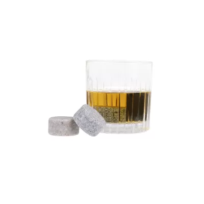 Bartender Whisky Discs 6 Piece Set with Wood Base