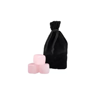 Bartender Rose Quartz Gin Stones 6 Piece Set with Bag
