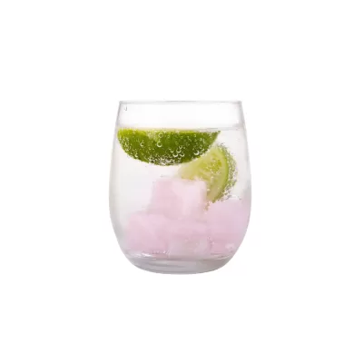 Bartender Rose Quartz Gin Stones 6 Piece Set with Bag