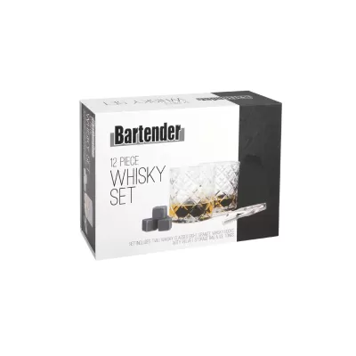 Bartender Whisky 12 Piece Stainless Steel Set