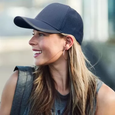 Legend Black Circuit 6 Panel Nylon Cap