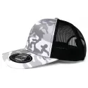 Legend Black Snow Camo 6 Panel Trucker Cap