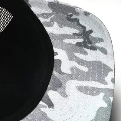 Legend Black Snow Camo 6 Panel Trucker Cap