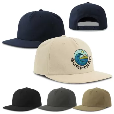 Atlantis Cruz 5 Panel Organic Cotton Flat Peak Cap