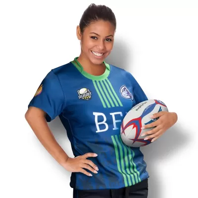 Womens Custom Polyester Rugby T-Shirt