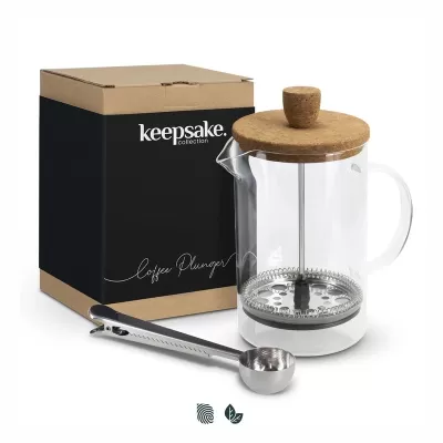 Keepsake Onsen Cork Lid Borosilicate Glass Coffee Plunger
