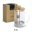 NATURA Azzurra Bamboo Lid Borosilicate Coffee Plunger