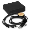 Bamboo Triple Connector Charging Cable