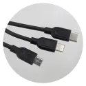 Bamboo Triple Connector Charging Cable