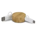 Bamboo Retractable Charging Cable
