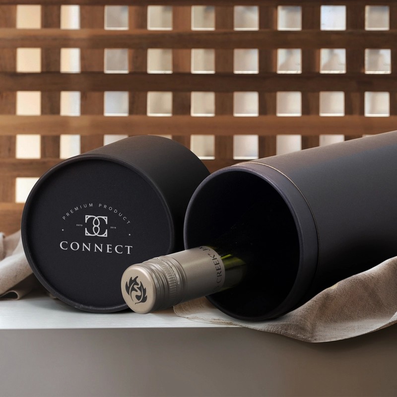 Cardboard Wine Bottle Gift Tube