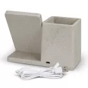 NATURA Oaken Wheat Straw Wireless Charging Desk Caddy