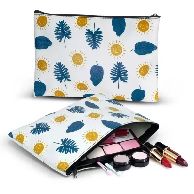 Flora Medium Leather Cosmetic Bag