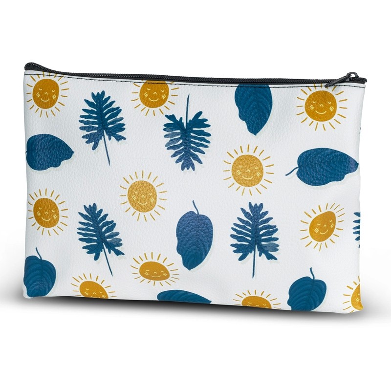 Flora Medium Leather Cosmetic Bag