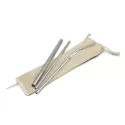 3 Piece Stainless Steel Straw Set