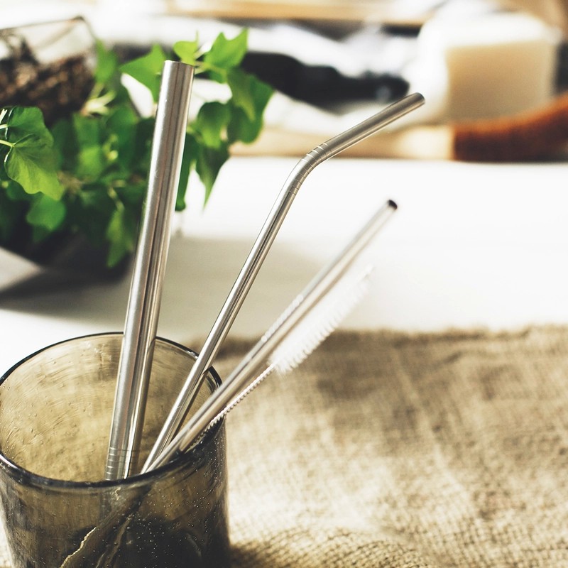 3 Piece Stainless Steel Straw Set
