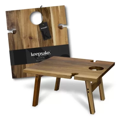 Keepsake Acacia Folding Wine Table