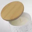 NATURA Ceramic Candle with Bamboo Lid