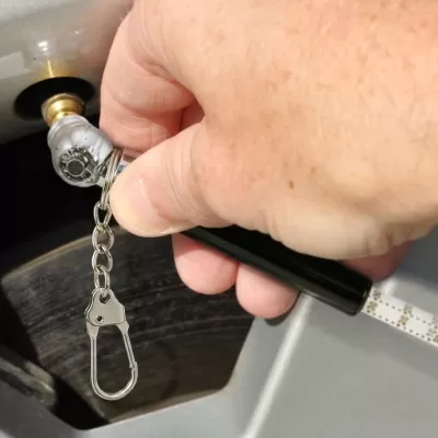Tyre Pressure Gauge Aluminium Keyring