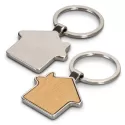 Santo House Shaped Metal Keyring