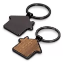Santo House Shaped Metal Keyring