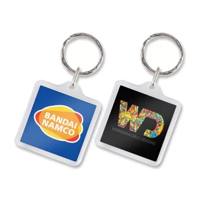 Lens Square Plastic Keyring