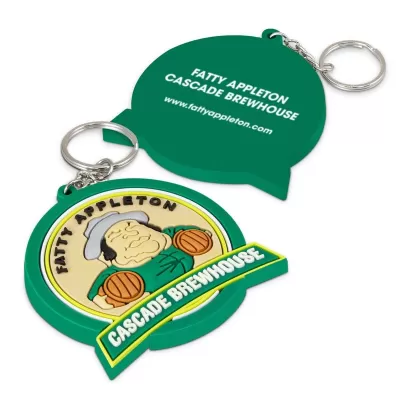 Large One Side Moulded PVC Keyring