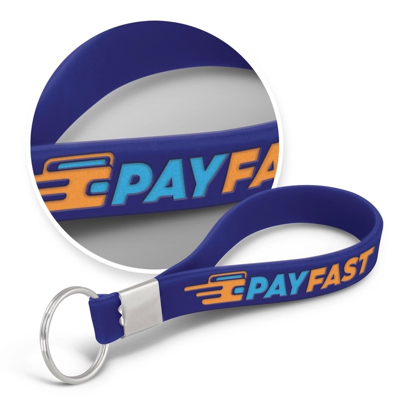 Debossed Silicone Keyring