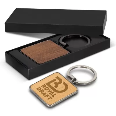 Santo Square Beech Keyring
