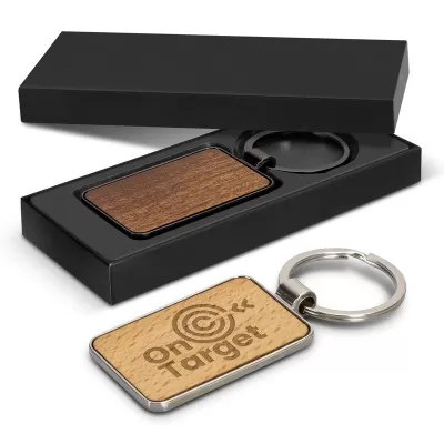 Santo Rectangle Beech Keyring
