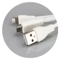 Rectangle Bamboo Charging Cable Keyring