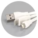Round Bamboo Charging Cable Keyring