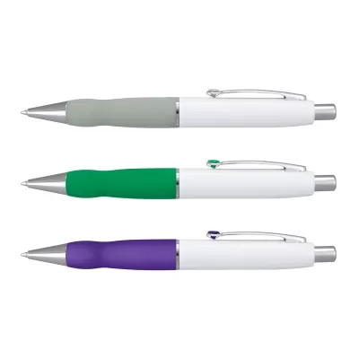 Turbo White Barrel Metal Pen