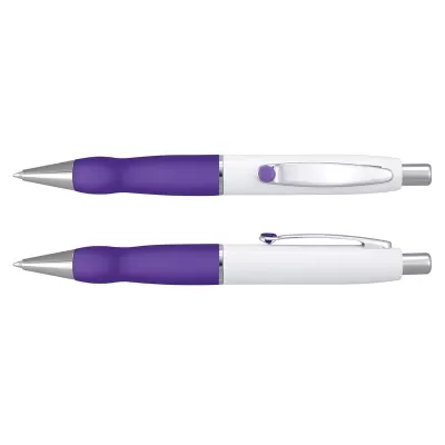 Turbo White Barrel Metal Pen