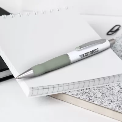 Turbo White Barrel Metal Pen