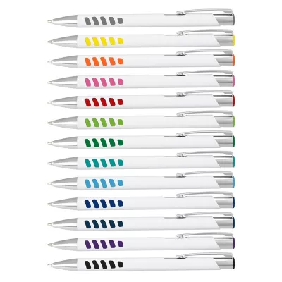 Panama Grip White Barrel Metal Pen