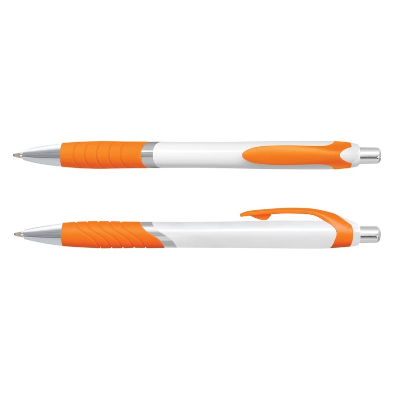 Jet White Barrel Plastic Pen