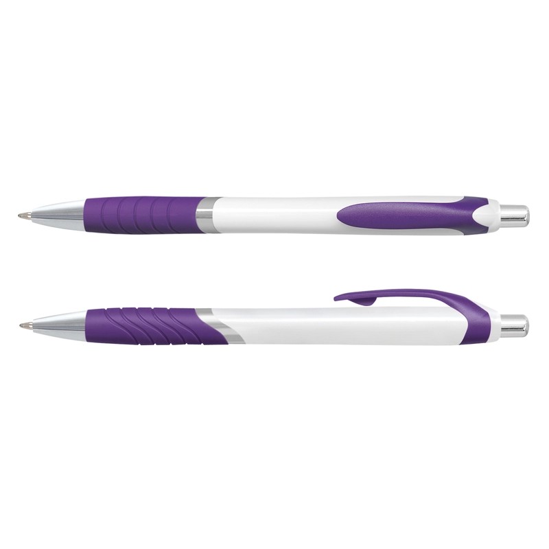 Jet White Barrel Plastic Pen