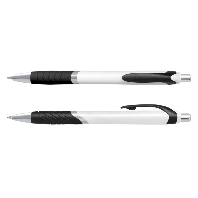 Jet White Barrel Plastic Pen