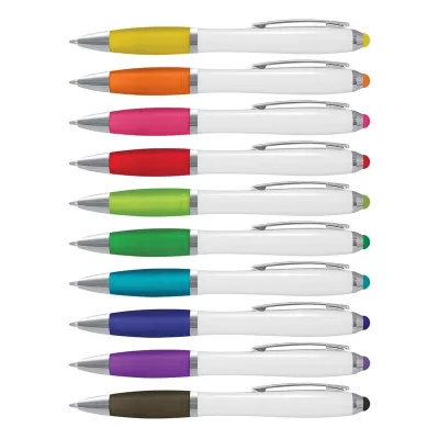 Vistro White Barrel Plastic Stylus Pen