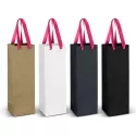 Wine 180gsm Ribbon Handle Paper Bag