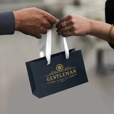 Small 180gsm Ribbon Handle Paper Bag