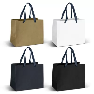 Medium 180gsm Ribbon Handle Paper Bag