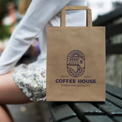 Medium Portrait 180gsm Flat Handle Paper Bag