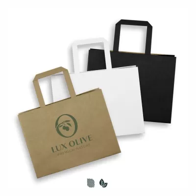 Medium Landscape 180gsm Flat Handle Paper Bag